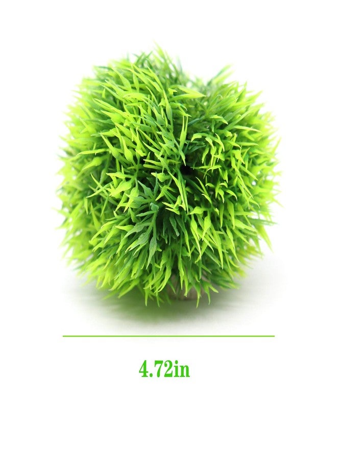 Besimple 4 Pack Aquarium Plastic Plants Grass Ball, Artificial Marimo Balls Green Water Plants Fish Tank Decorations - Image 4
